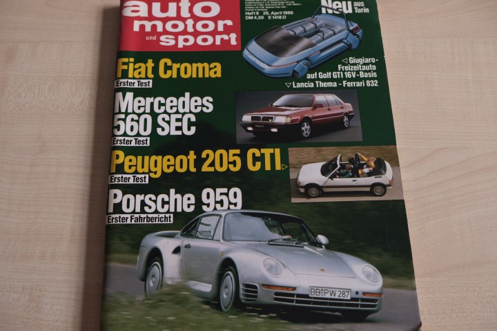 Deckblatt Auto Motor und Sport (09/1986)
